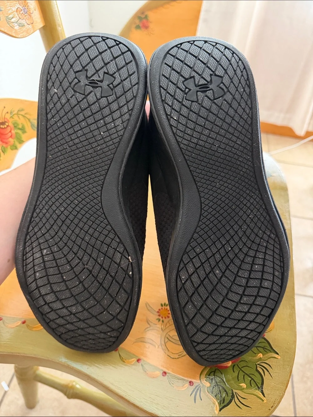 Under Armour Black Women's Athletic Charged Mesh Lace-Up Sneakers